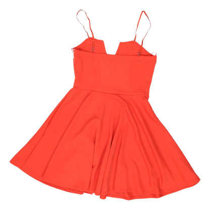 EVITA Women's Orange Lace Fit & Flare Mini Dress
