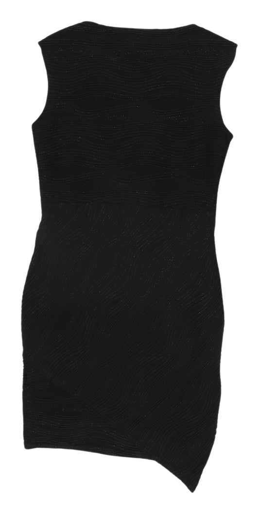 Lipsy Black Bodycon Dress - Size 10, Party Staple