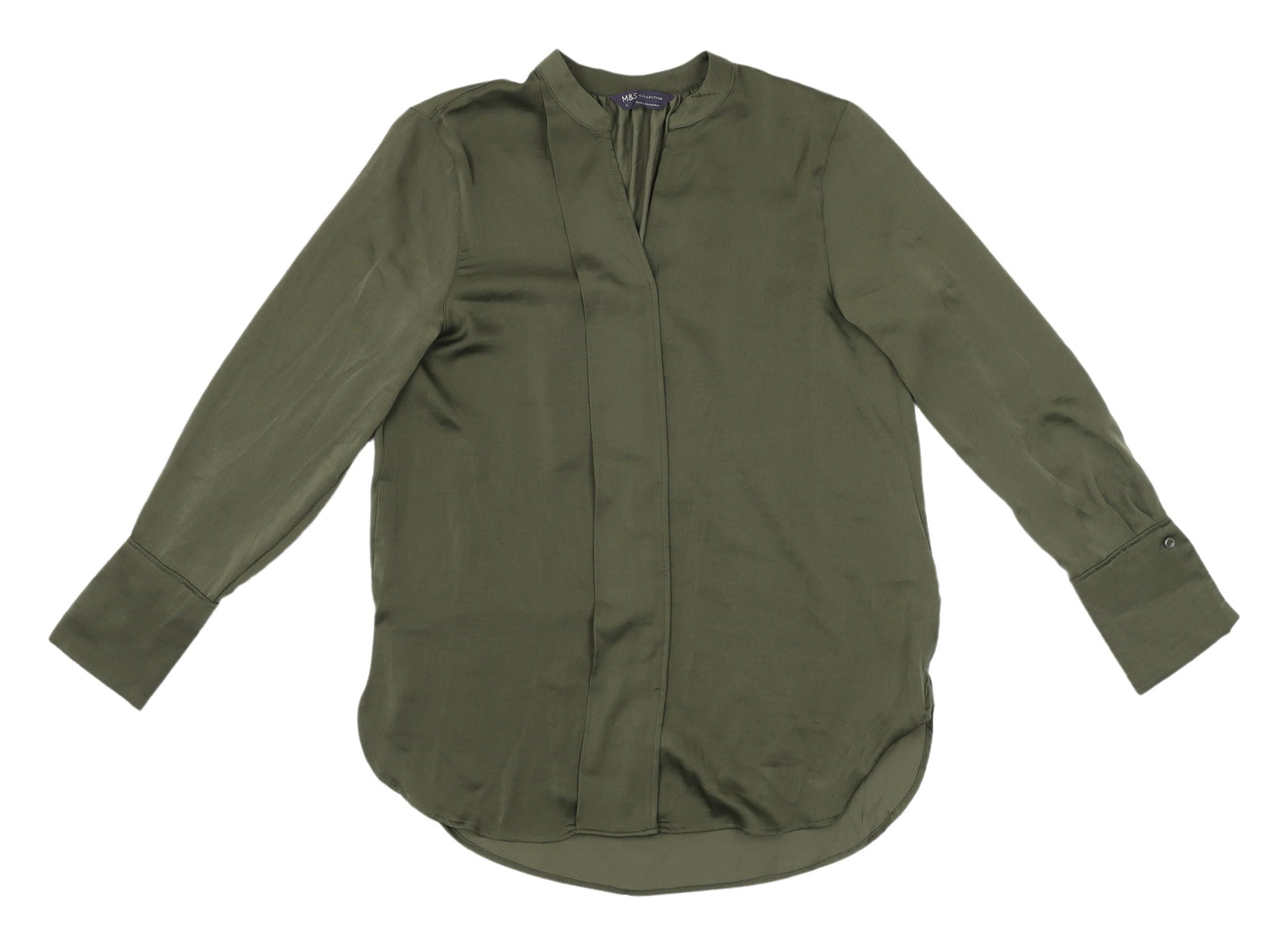 Womens UK Size 6 Marks and Spencer Green Basic Blouse