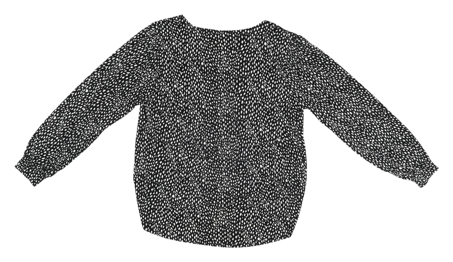 Womens UK Size M Oasis Black Basic Blouse