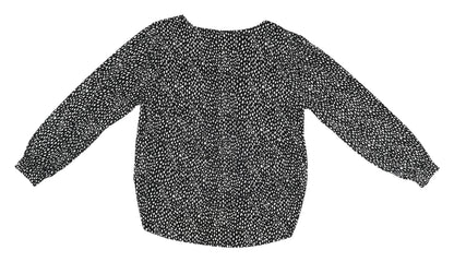 Womens UK Size M Oasis Black Basic Blouse