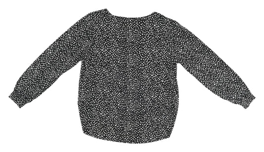 Womens UK Size M Oasis Black Basic Blouse