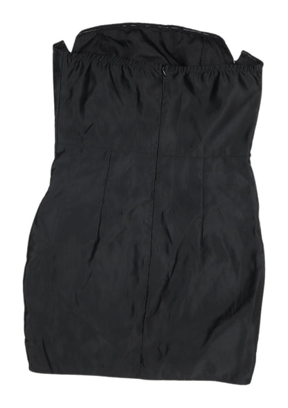 PrettyLittleThing Black Strapless Party Dress Size 12