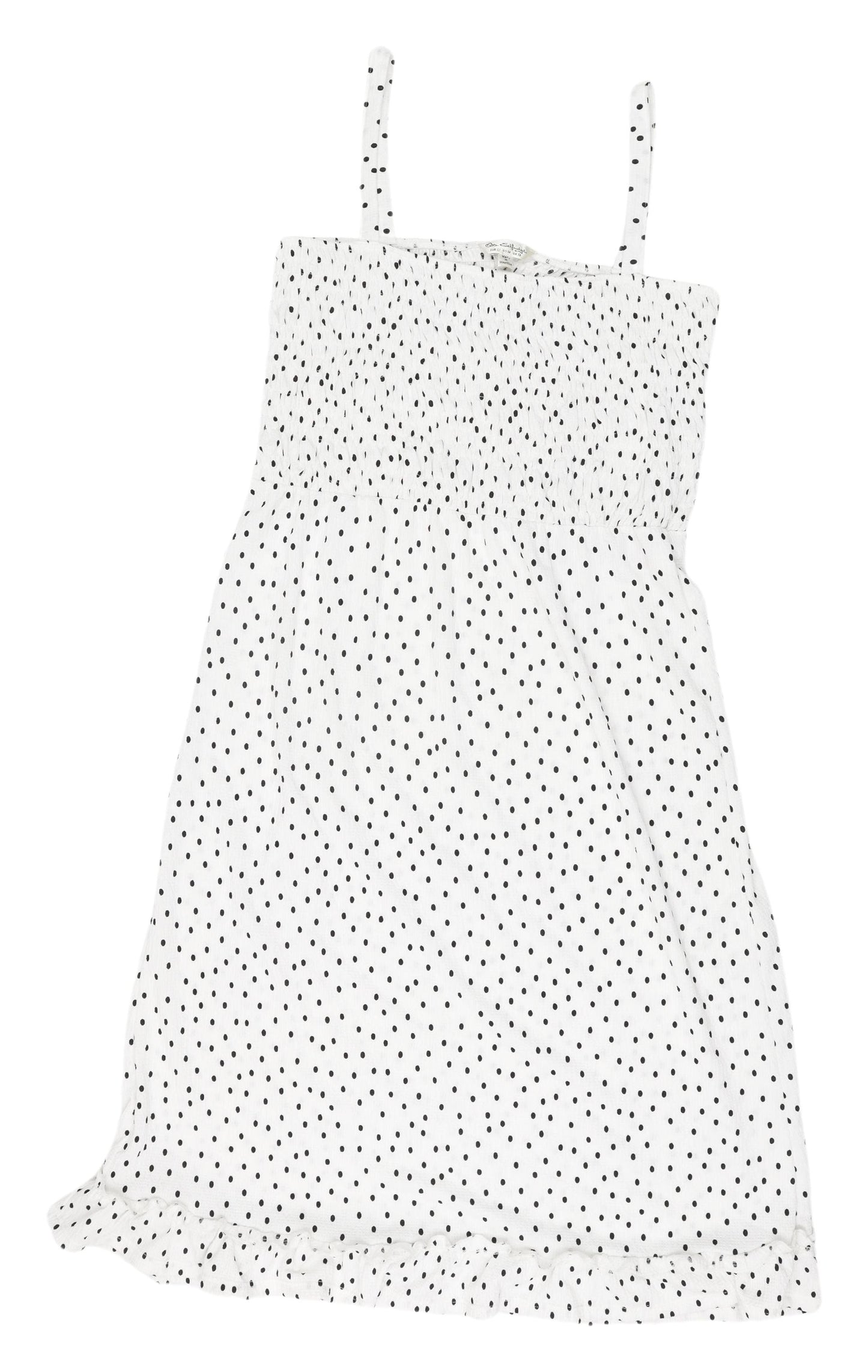 Miss Selfridge Women's White Polka Dot Slip Dress Size 18
