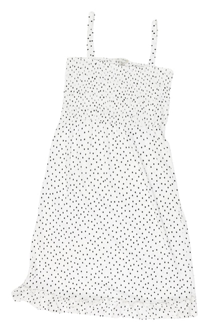 Miss Selfridge Women's White Polka Dot Slip Dress Size 18