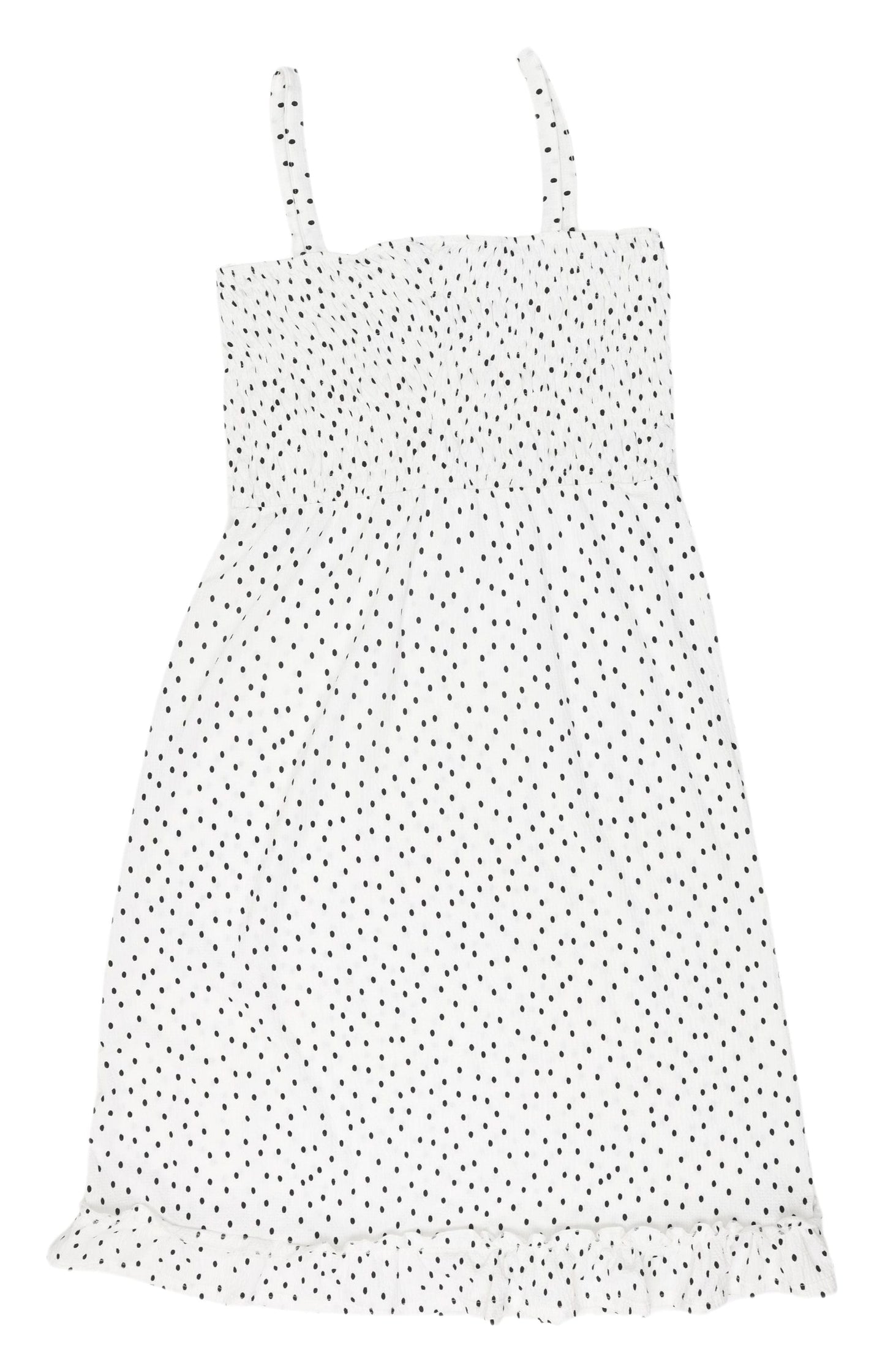 Miss Selfridge Women's White Polka Dot Slip Dress Size 18
