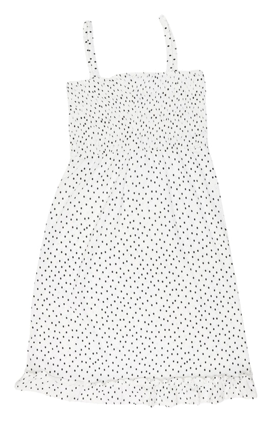 Miss Selfridge Women's White Polka Dot Slip Dress Size 18