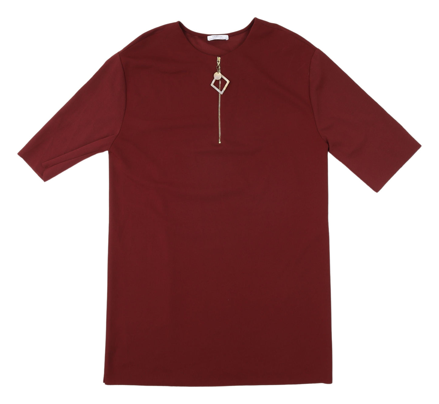 Zara Women's Red Shift Dress Size 14 with Zip