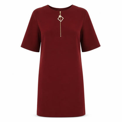 Zara Women's Red Shift Dress Size 14 with Zip