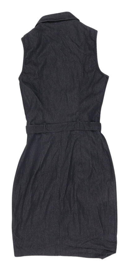 Miss Selfridge Women's Blue Denim Shirt Dress Size 4