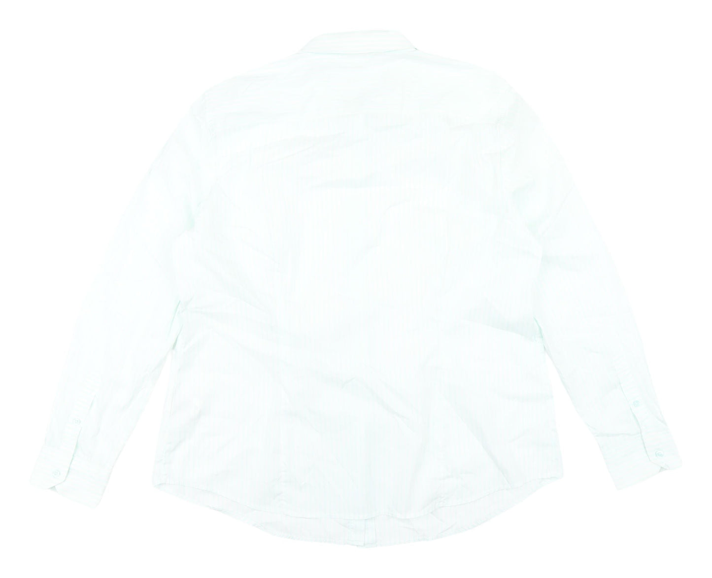 Womens UK Size XL United Colors of Benetton White Basic Button-Up
