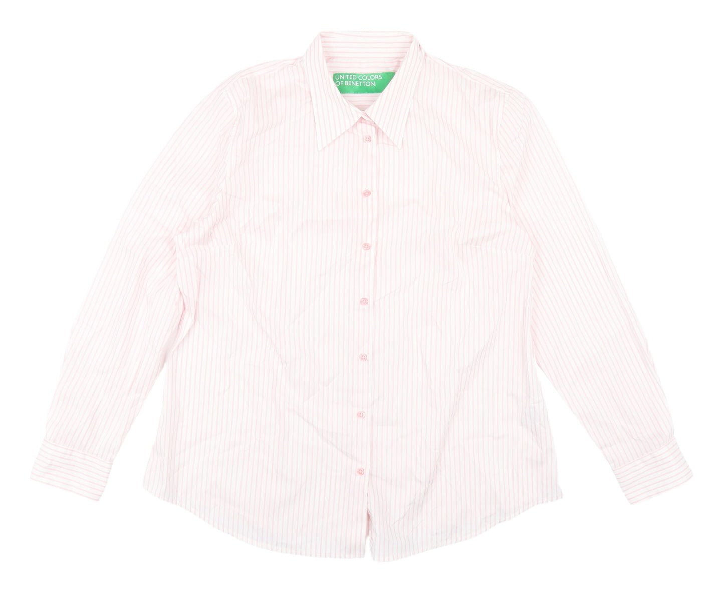 Womens UK Size XL United Colors of Benetton Pink  Button-Up