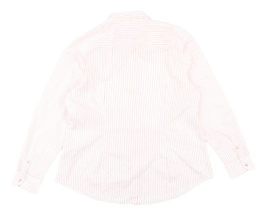 Womens UK Size XL United Colors of Benetton Pink  Button-Up