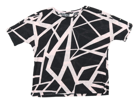 Womens UK Size 18 VIZ-A-VIZ Black Basic T-Shirt