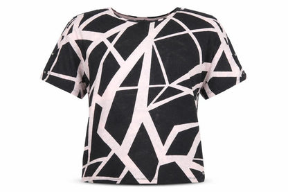 Womens UK Size 18 VIZ-A-VIZ Black Basic T-Shirt