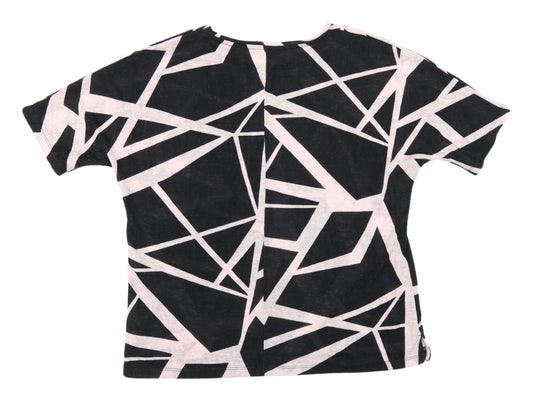 Womens UK Size 18 VIZ-A-VIZ Black Basic T-Shirt