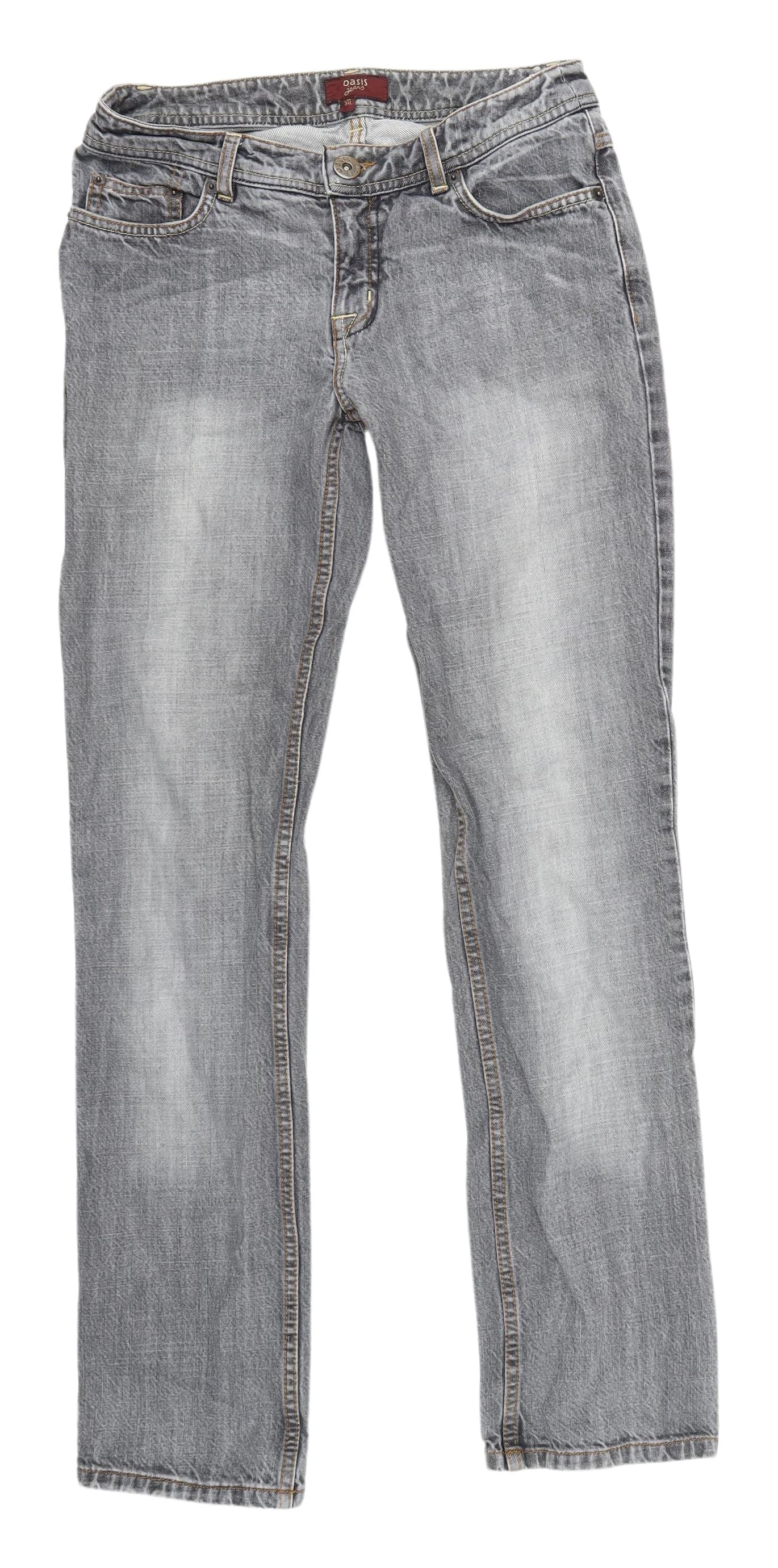 Oasis Women's Grey Straight Jeans - Size L
