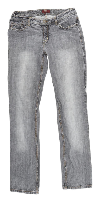 Oasis Women's Grey Straight Jeans - Size L