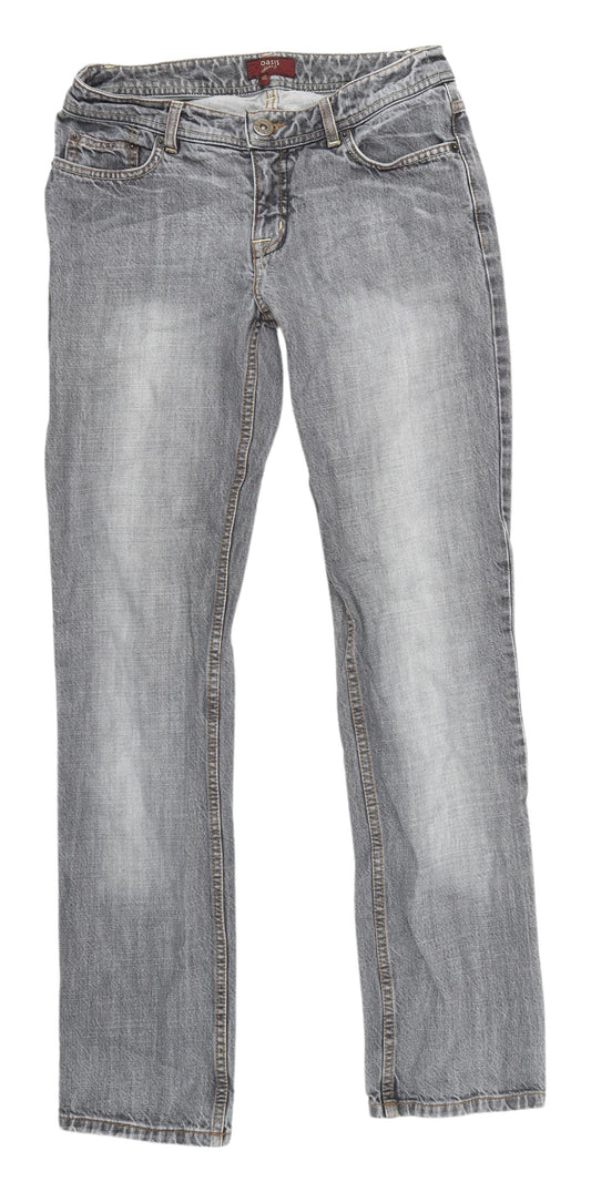 Oasis Women's Grey Straight Jeans - Size L