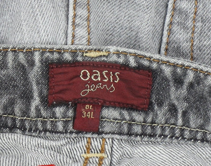 Oasis Women's Grey Straight Jeans - Size L