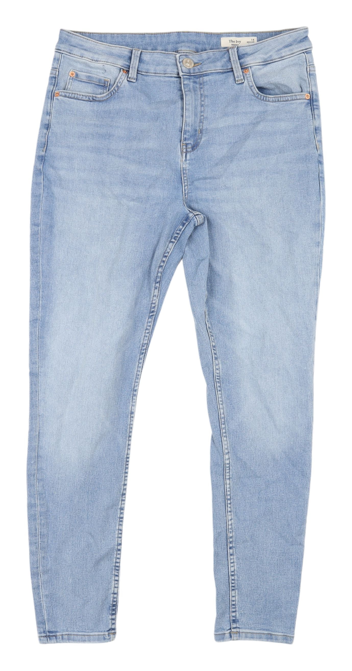 Womens UK Size 14 Marks and Spencer Regular Fit Skinny Blue Jeans