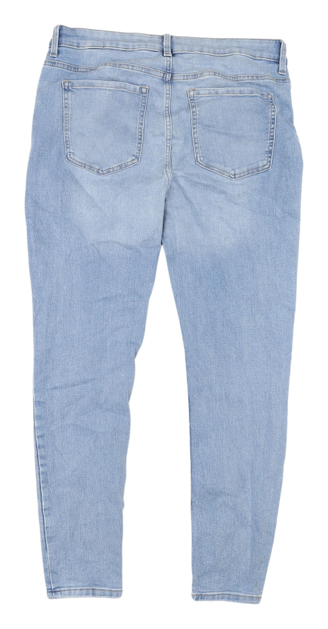 Womens UK Size 14 Marks and Spencer Regular Fit Skinny Blue Jeans