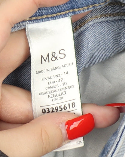 Womens UK Size 14 Marks and Spencer Regular Fit Skinny Blue Jeans