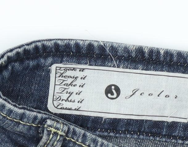 JColor Women's Blue Straight Jeans Size 29 with Stretch