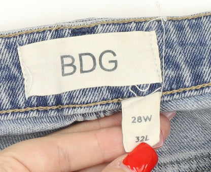 BDG Women's Blue Straight Jeans, Size M, 28W 32L