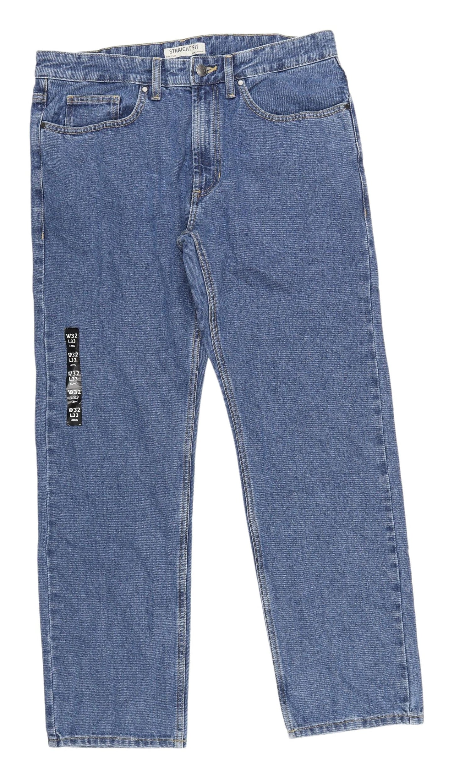 Marks and Spencer Men's Blue Straight Jeans 32