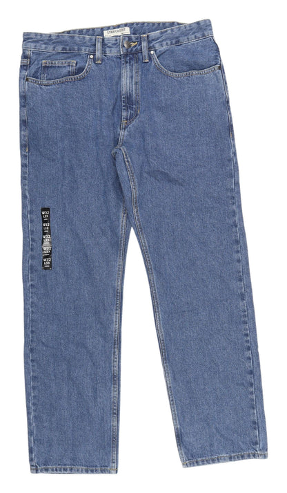 Marks and Spencer Men's Blue Straight Jeans 32