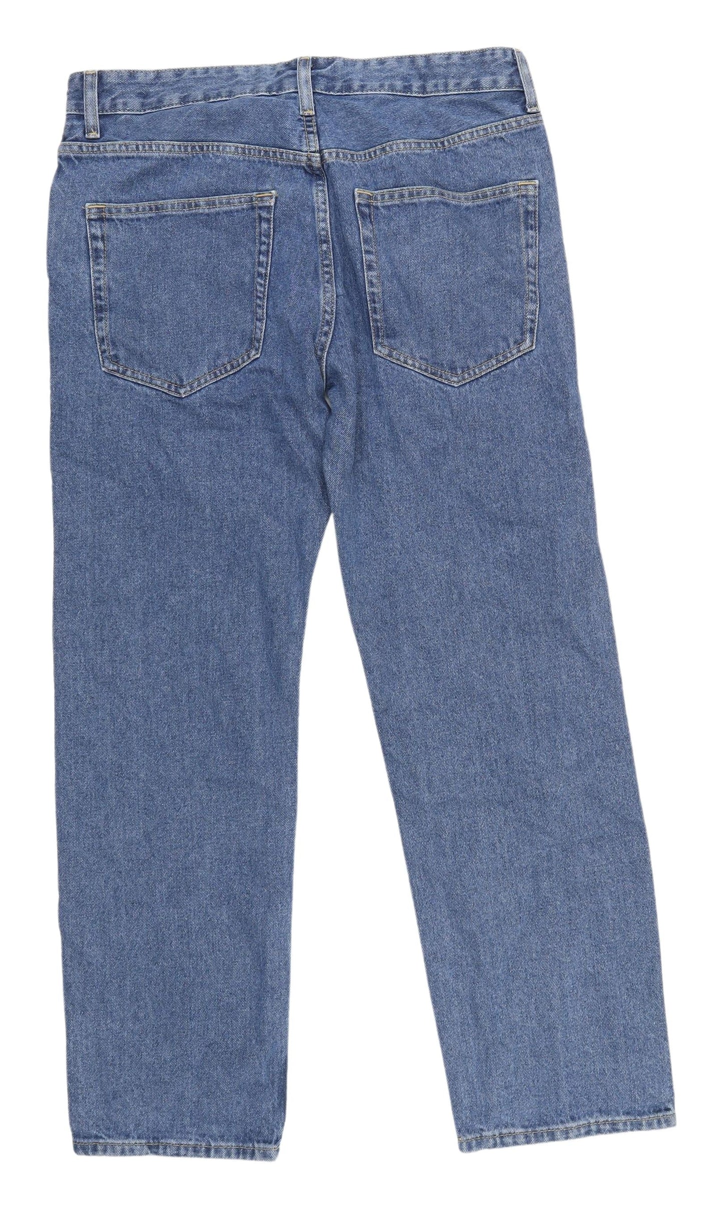 Marks and Spencer Men's Blue Straight Jeans 32