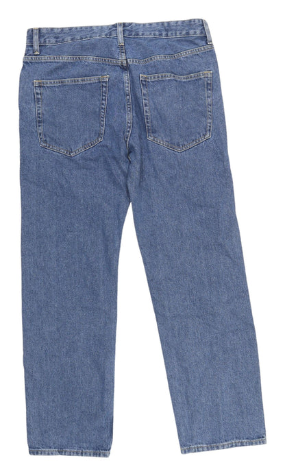 Marks and Spencer Men's Blue Straight Jeans 32