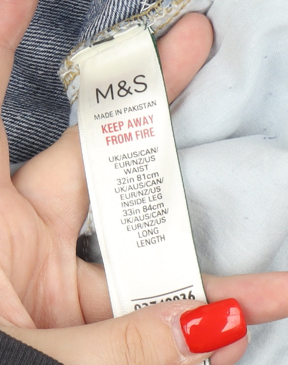 Marks and Spencer Men's Blue Straight Jeans 32