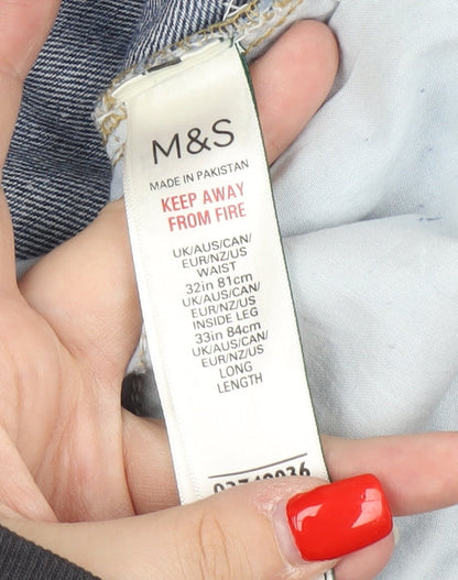 Marks and Spencer Men's Blue Straight Jeans 32