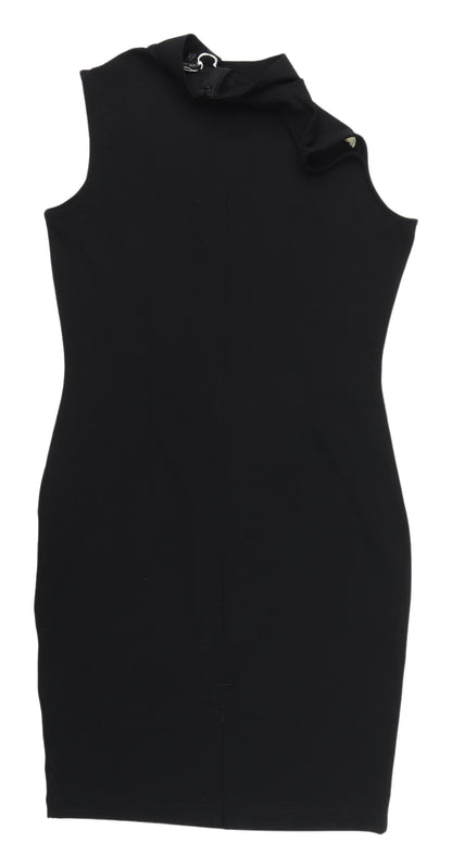Next Women's Black Bodycon Dress High Neck Size 12