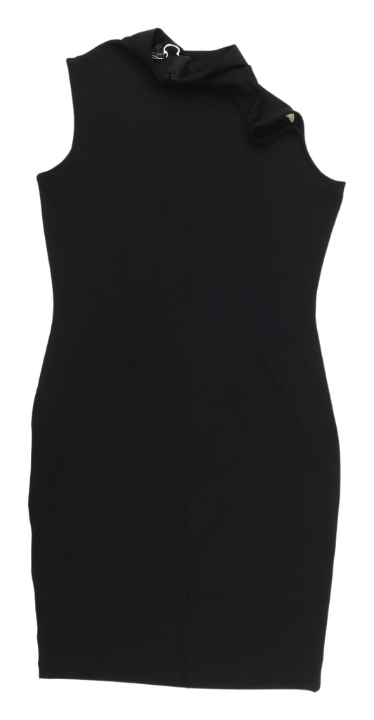 Next Women's Black Bodycon Dress High Neck Size 12