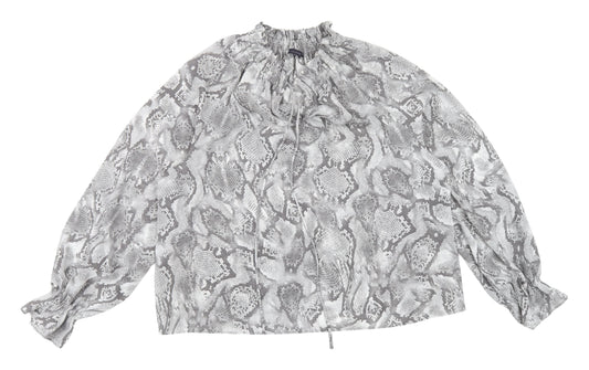 Womens UK Size 16 Marks and Spencer Grey Basic Blouse
