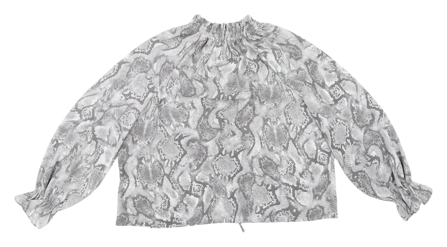 Womens UK Size 16 Marks and Spencer Grey Basic Blouse