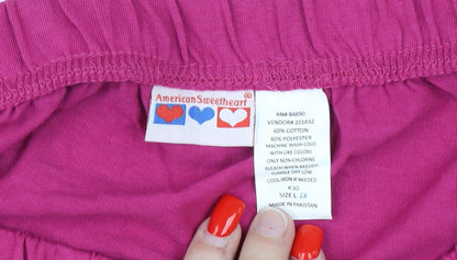 American Sweetheart Pink Peasant Skirt L Women