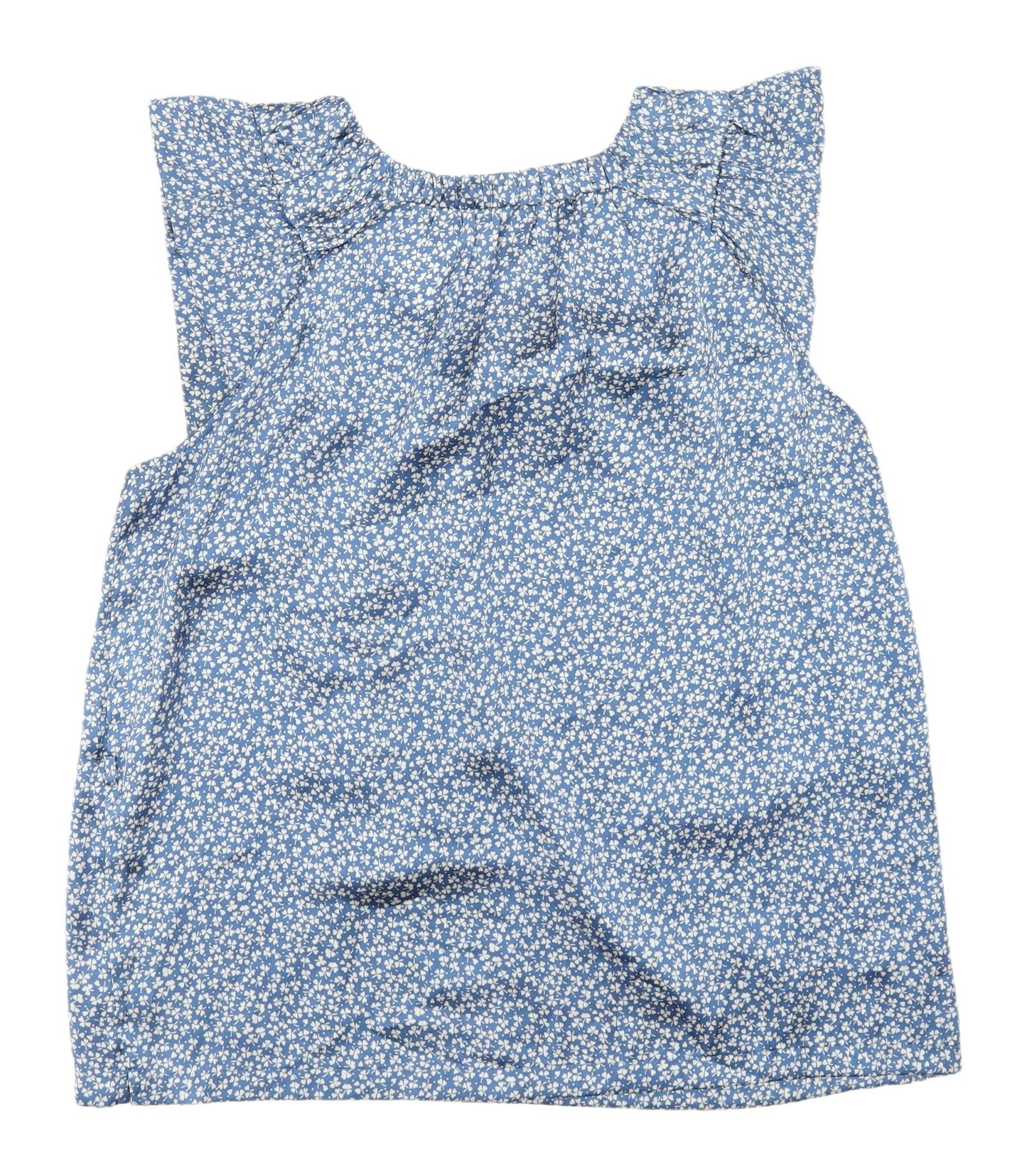 Jayland Women's Blue Floral Sleeveless Blouse, Size 1