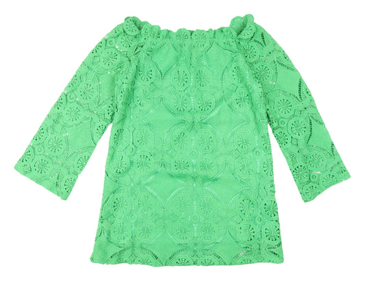 PrettyLittleThing Women's Green Lace Dress UK 12