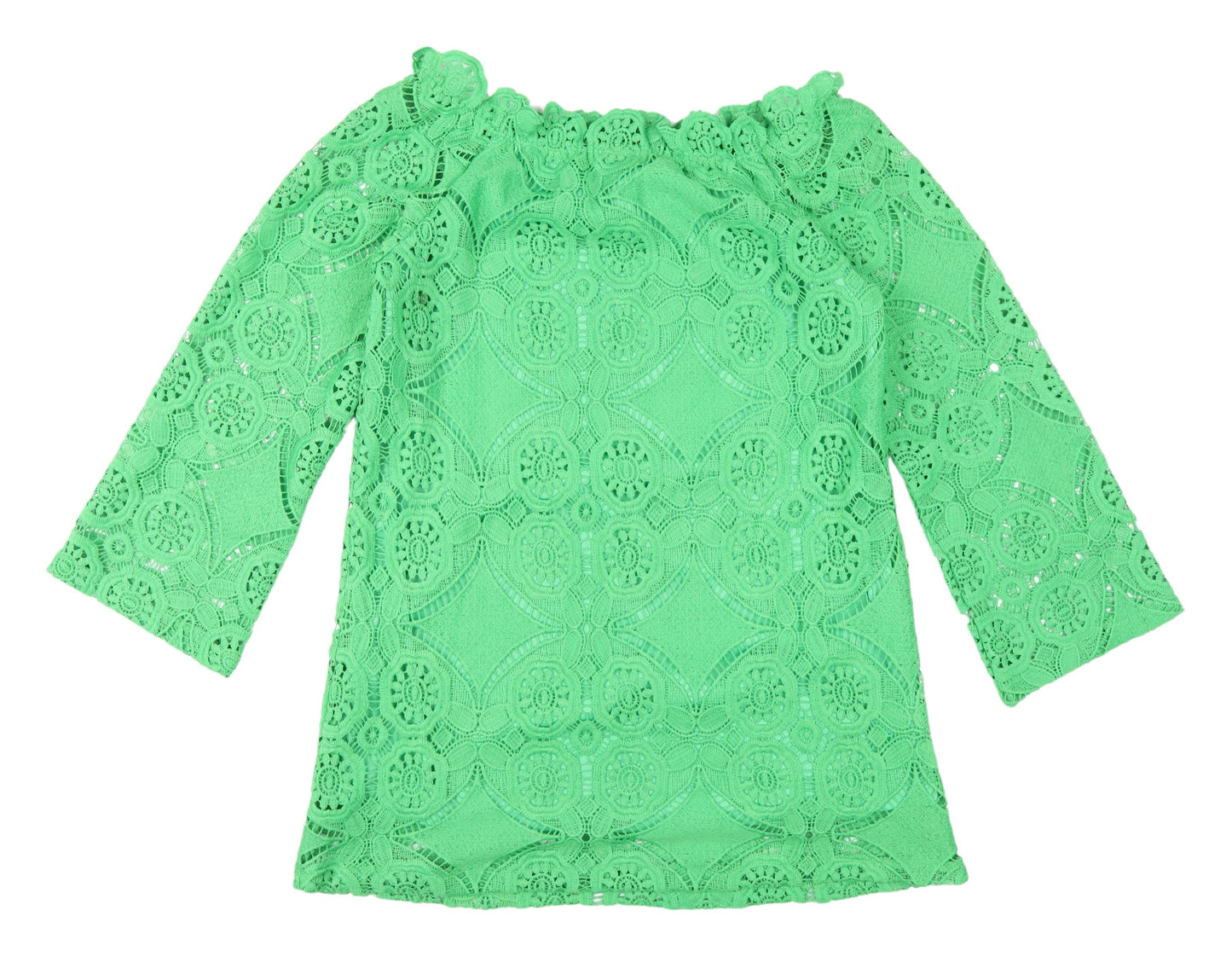PrettyLittleThing Women's Green Lace Dress UK 12