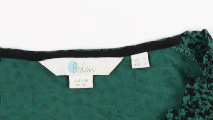 Boden Women's Green Animal Print Blouse Size 6
