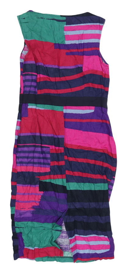Per Una Multicoloured Women's Long Shift Dress, Size 12