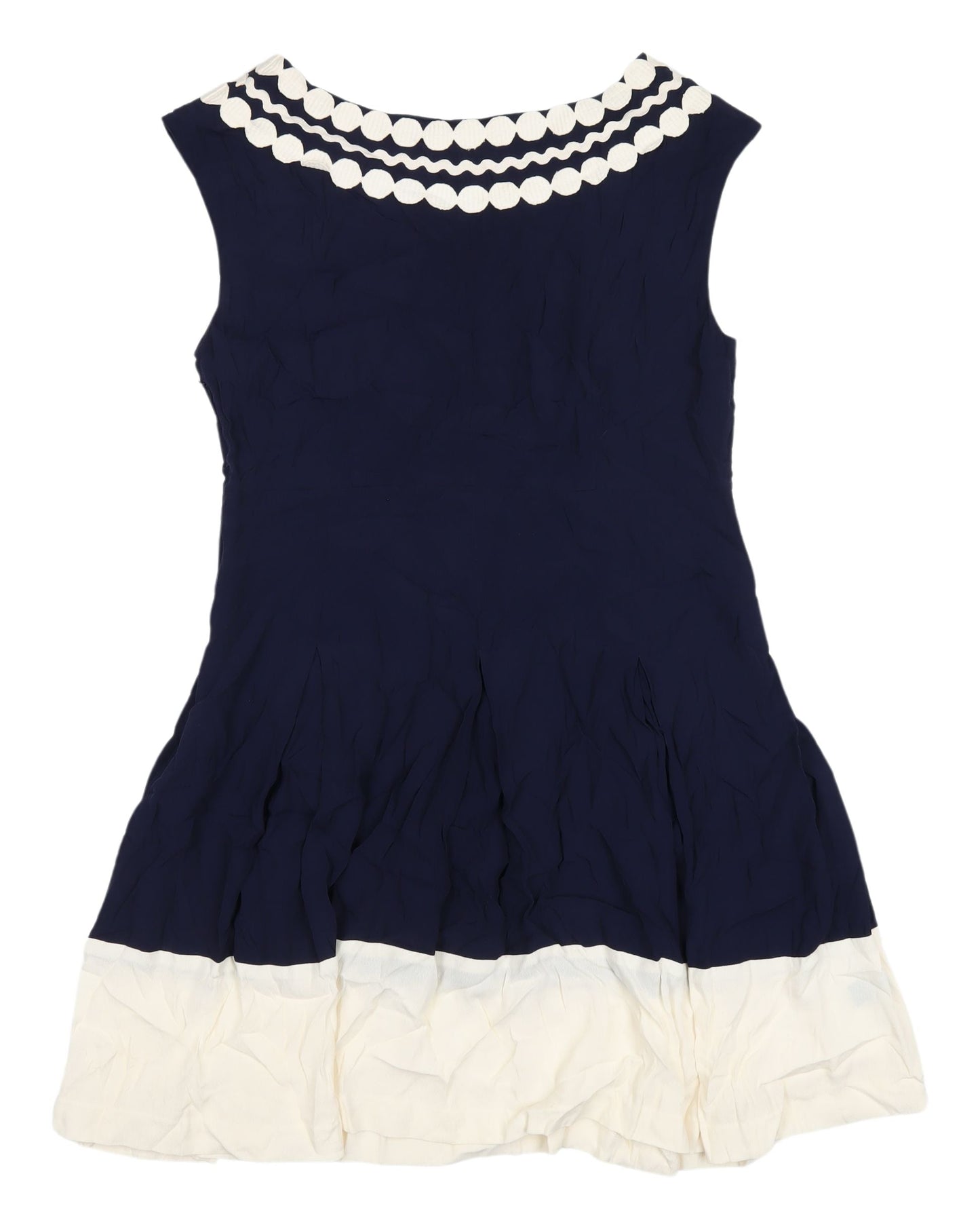 Monsoon Women's Blue Mini Dress with Embroidered Accents