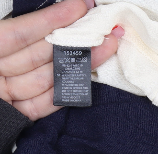 Monsoon Women's Blue Mini Dress with Embroidered Accents