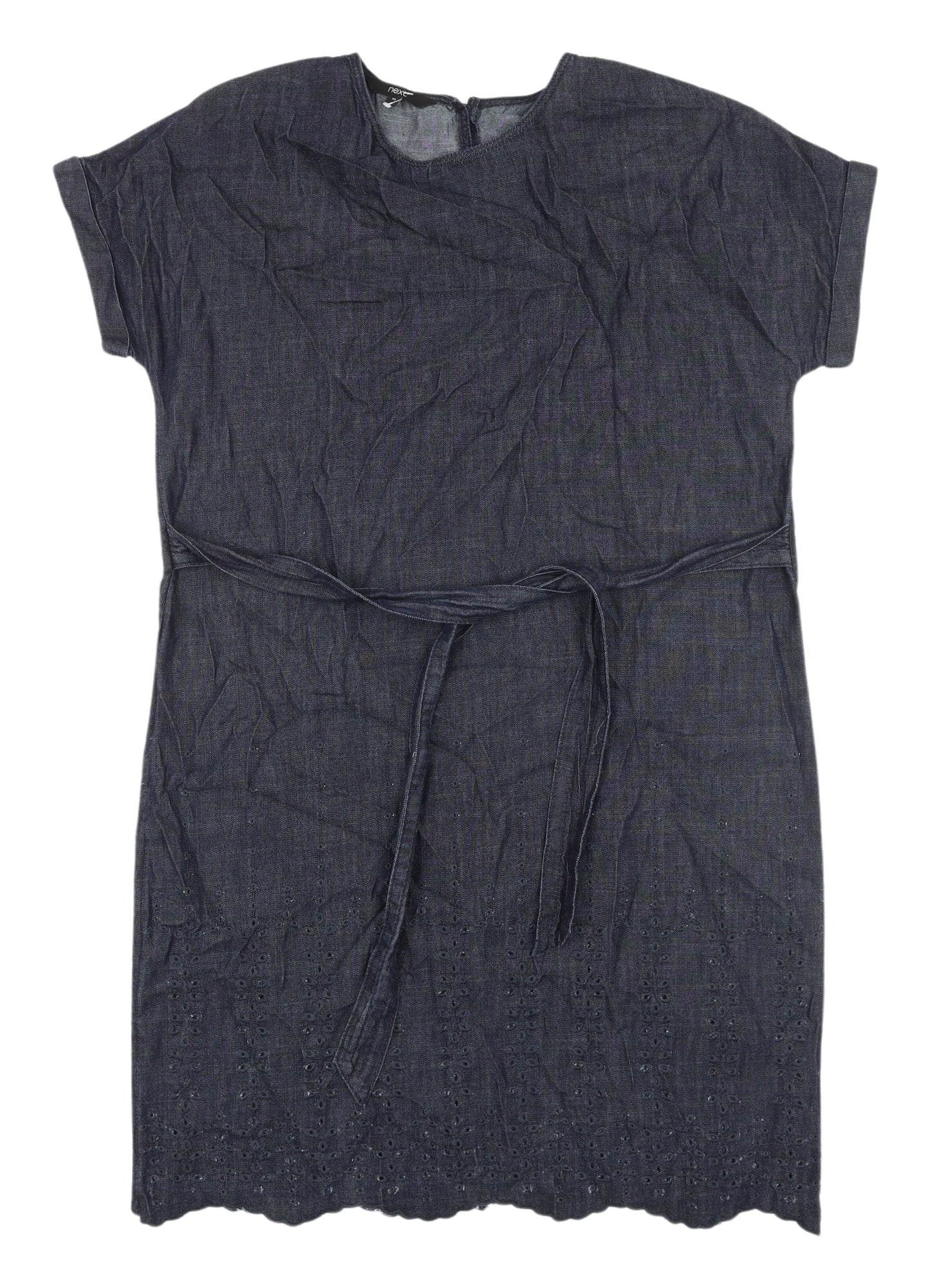 Next Women's Denim Dress, Size 10, Short Sleeve, Multicoloured