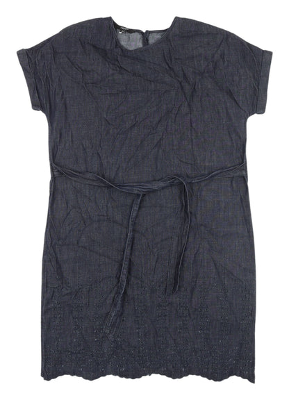 Next Women's Denim Dress, Size 10, Short Sleeve, Multicoloured