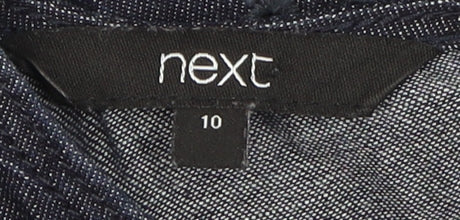 Next Women's Denim Dress, Size 10, Short Sleeve, Multicoloured